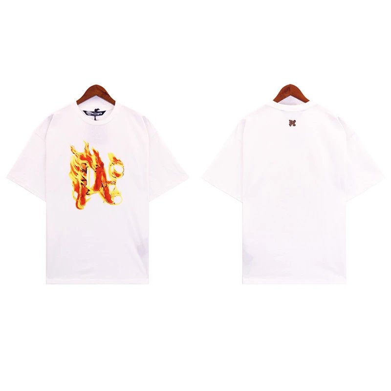 Street Flame Graphic Cotton T-Shirt Ivory - Related Product - Cnfans
