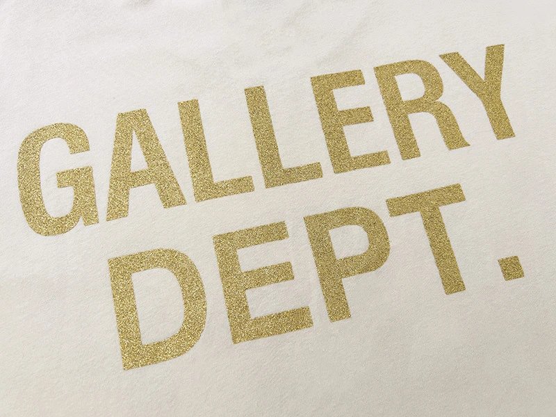 Gallery Dept Slogan T-Shirt Beige - Gallery Image 9 - Detailed View