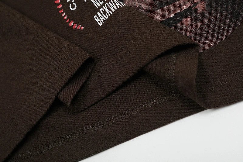 Graffiti Graphic Cotton T-Shirt Espresso Brown - Gallery Image 11 - Detailed View