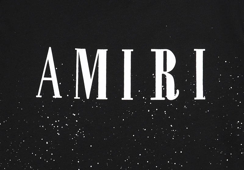 Amiri Paint Splatter Tee Black White - Gallery Image 10 - Detailed View