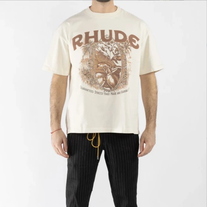 Rhude Wheat Print T-Shirt Multi-color - Gallery Image 7 - Detailed View