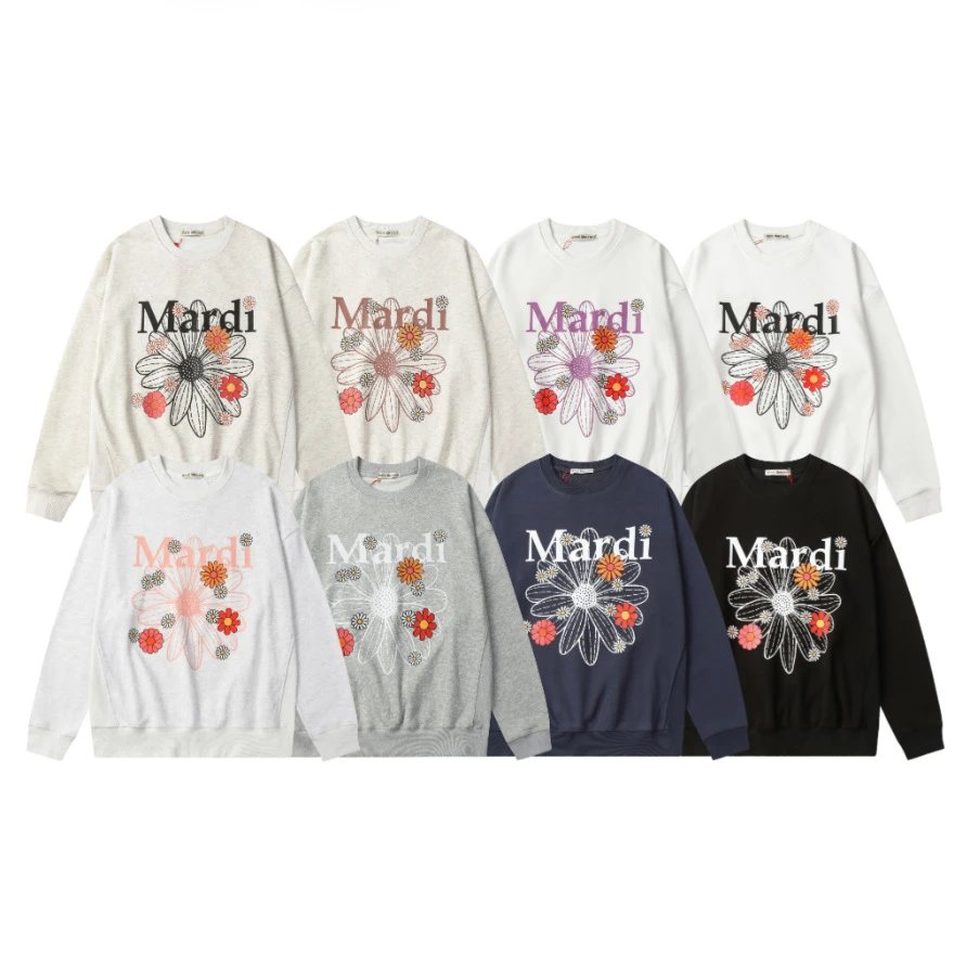 Women's Daisy Print Crewneck Pullover, Ecru - Gallery Image 1 - Detailed View