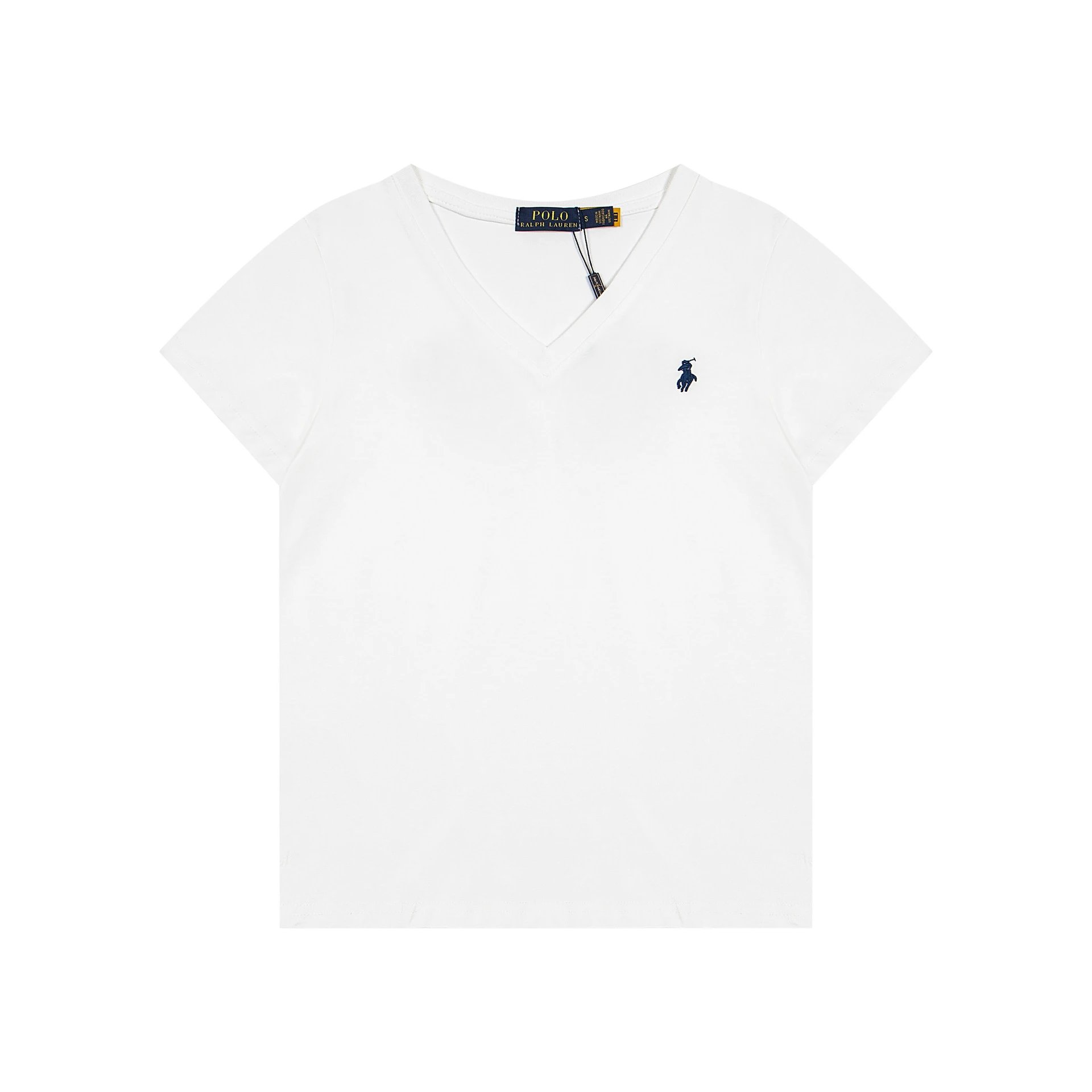 Women's Classic V-Neck Slim Cotton Tee, Jet Black - Gallery Image 2 - Detailed View