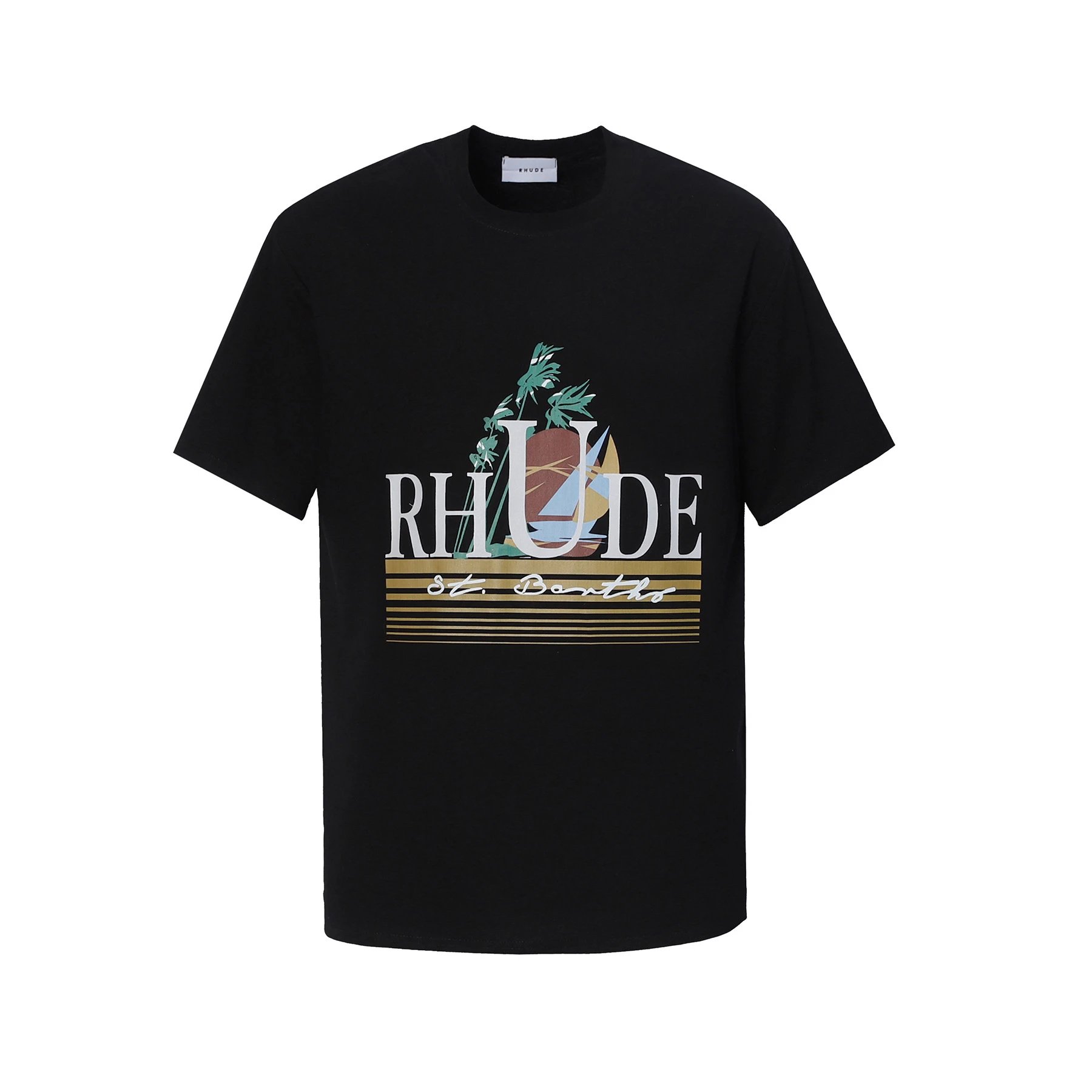 RHODE Sailboat Print T-Shirt Black - Related Product - Cnfans