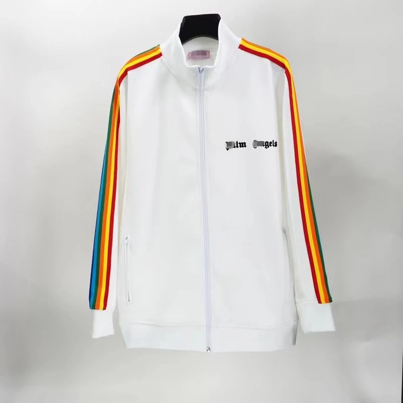 Retro Sporty Striped Jacket Unisex Relaxed Fit - Onyx - Gallery Image 4 - Detailed View