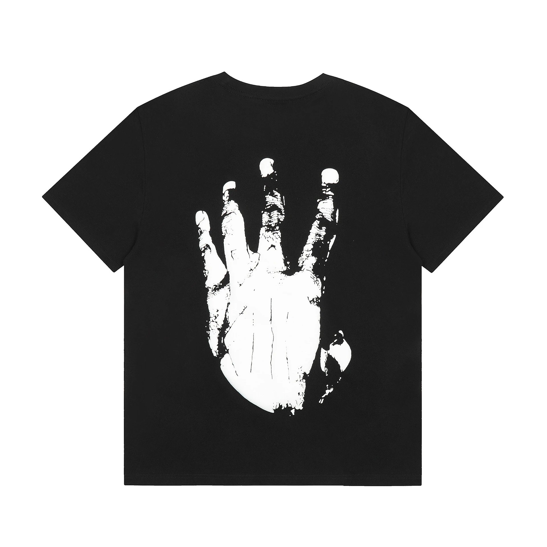 Graphic Handprint Streetwear Tee Burnt Orange - Gallery Image 7 - Detailed View