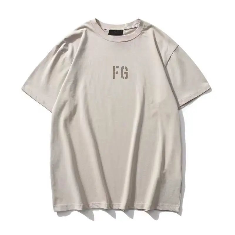 High Street Cotton FG Tee Unisex Sand Beige - Fear of God(FOG） - Cnfans - $20.32