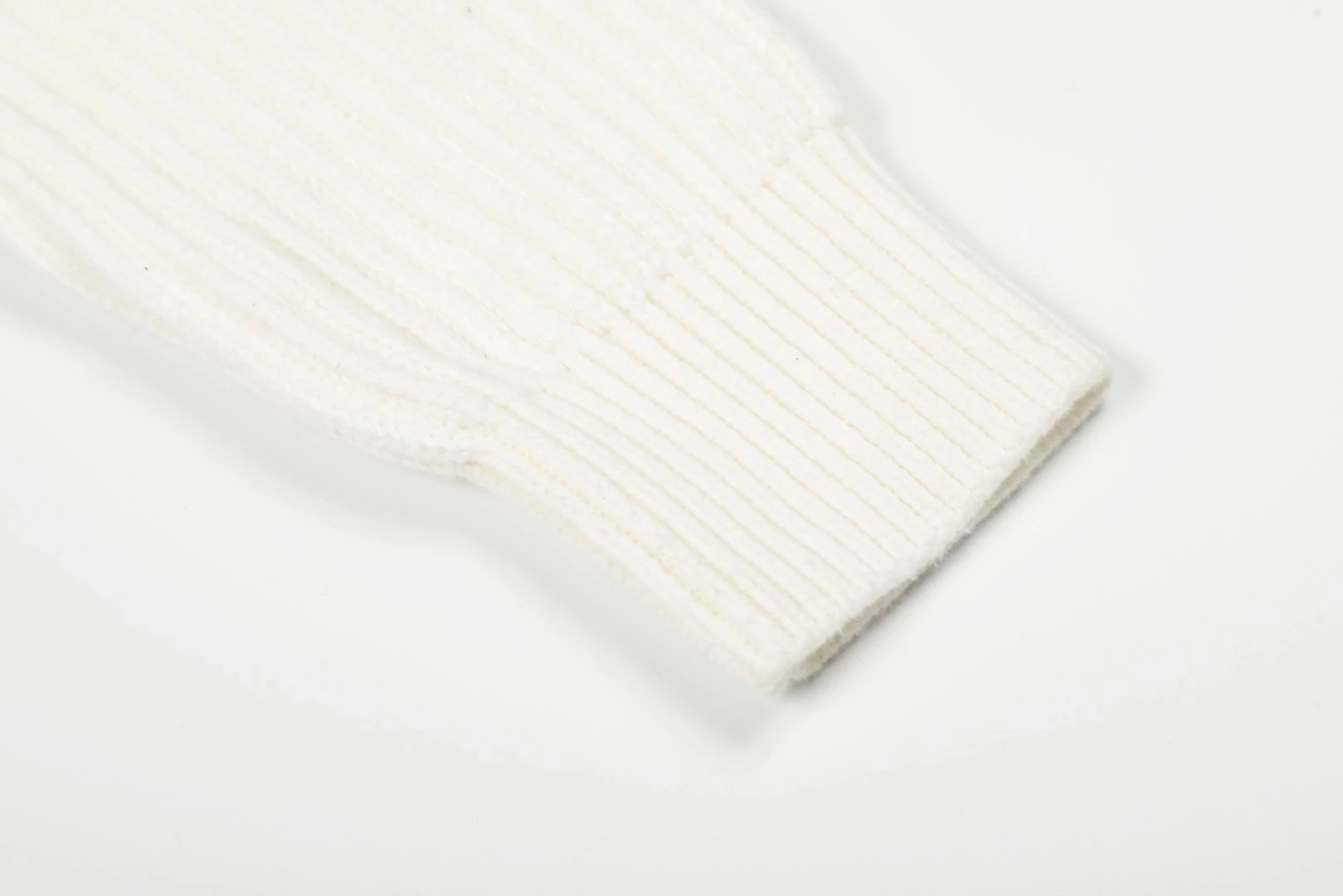 Classic Knit Zip Cardigan Women Ivory - Gallery Image 12 - Detailed View