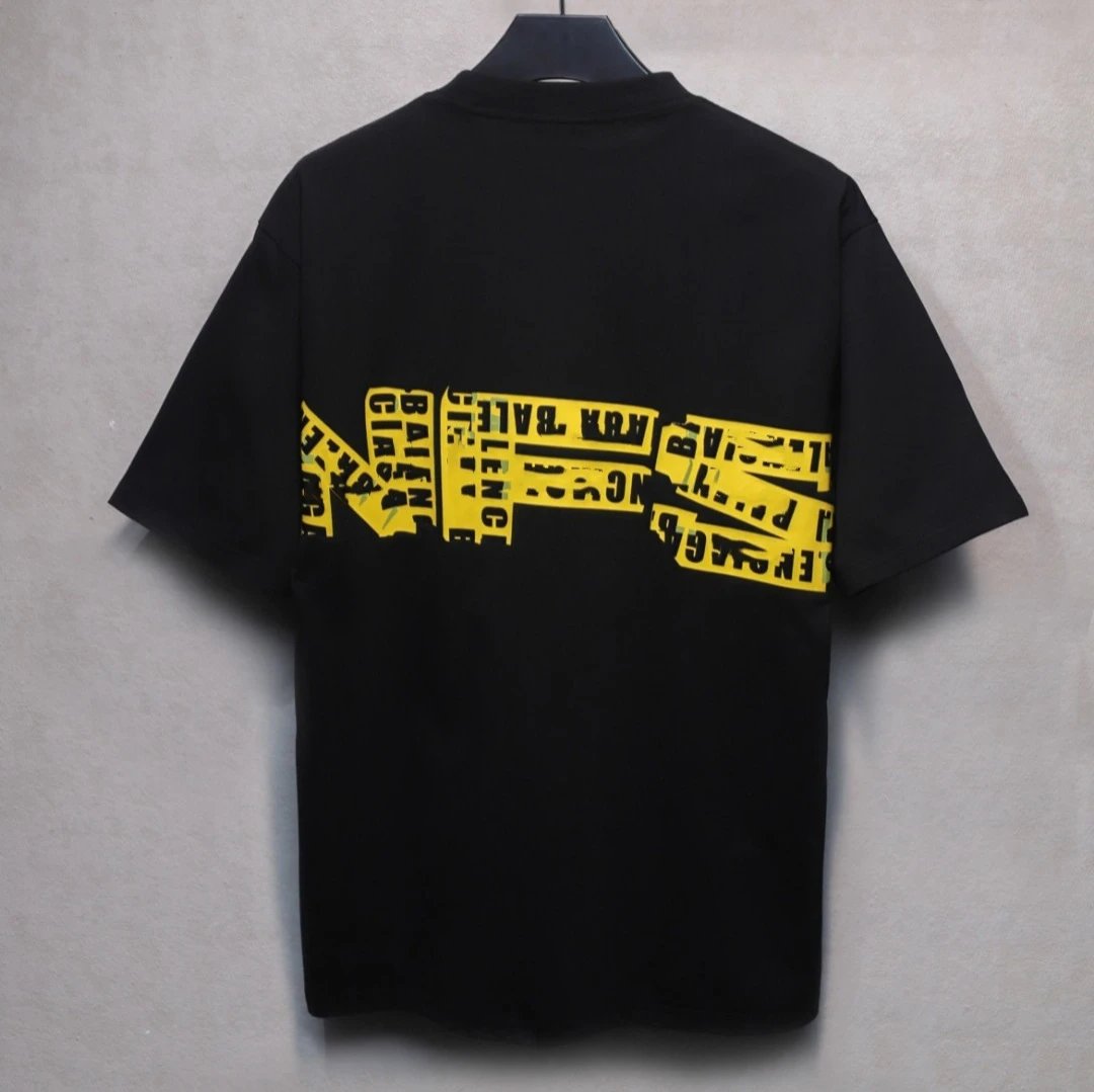 Unisex Oversized Tape Graphic Tee, Summer Casual, Chalk White - Gallery Image 1 - Detailed View