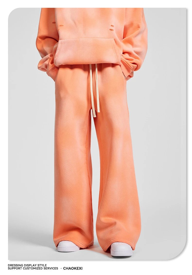 Retro Baggy Autumn/Winter Sweatpants Umber - Gallery Image 7 - Detailed View