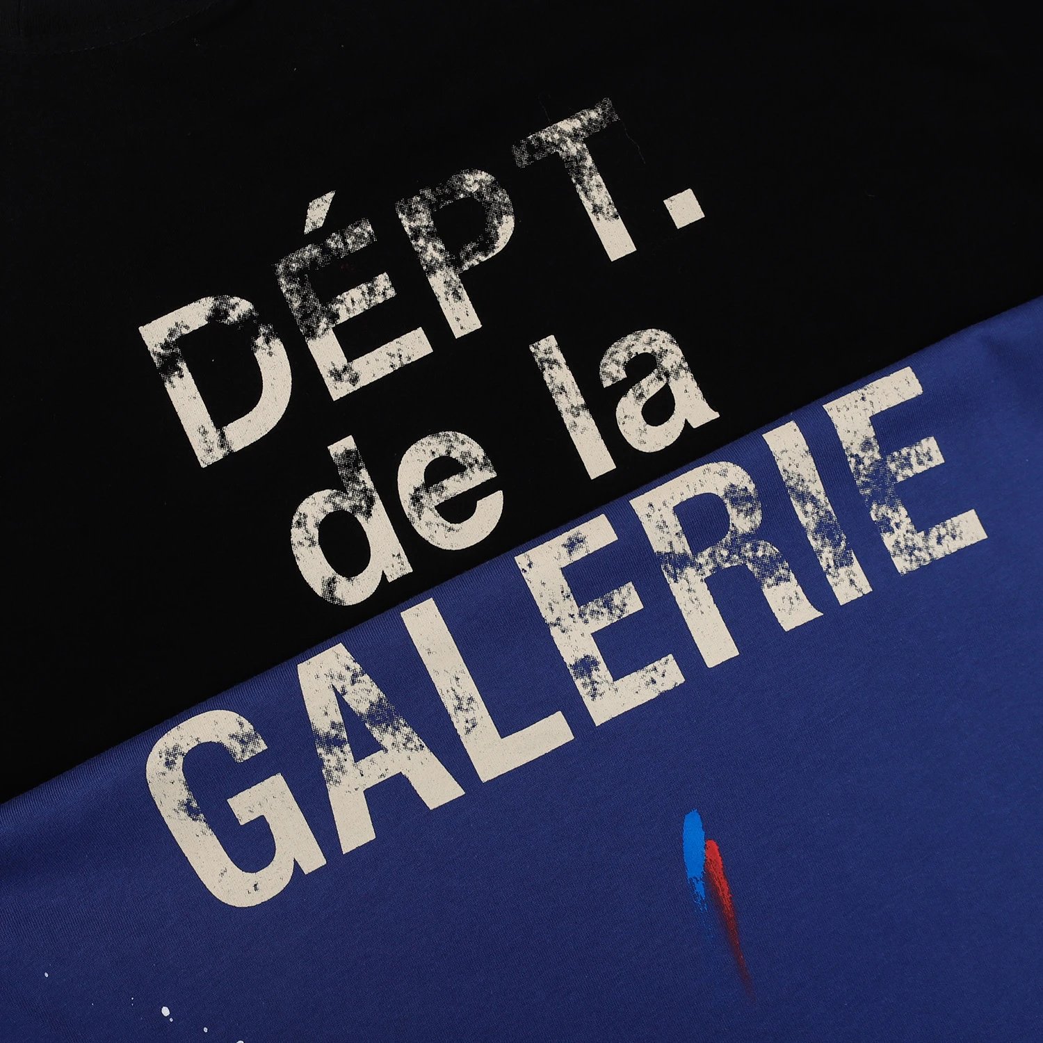 Gallery Dept Splatter Print Tee Black Blue - Gallery Image 6 - Detailed View