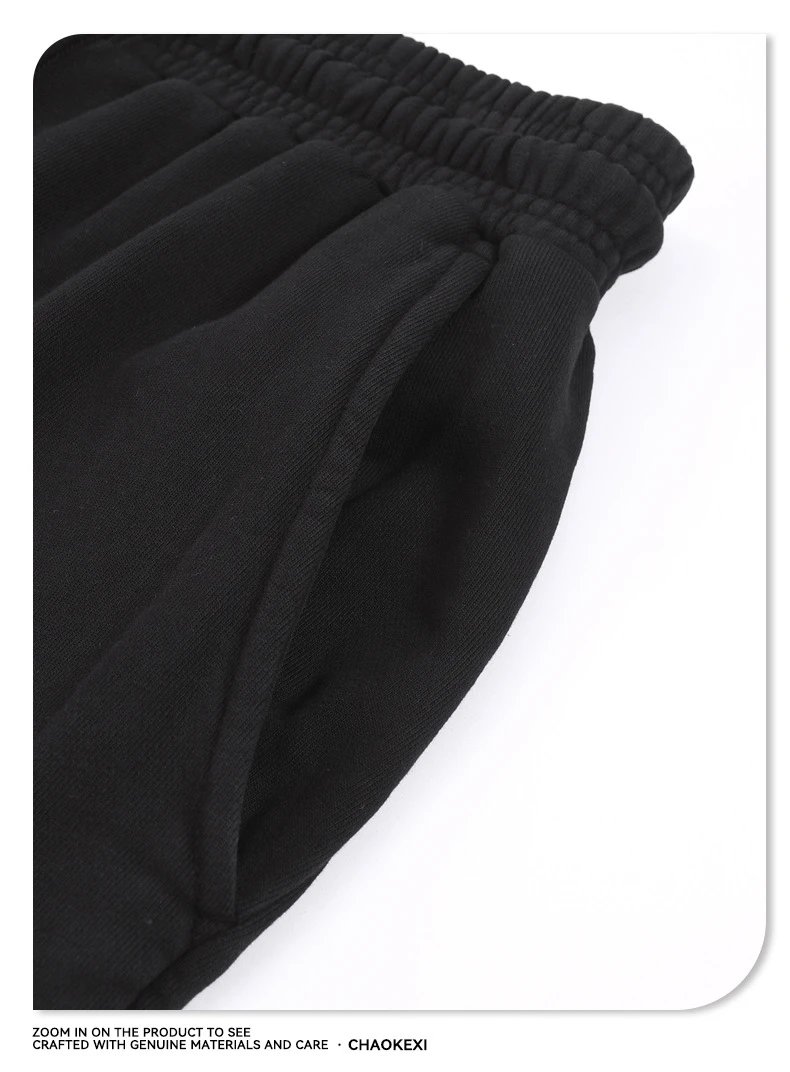 Men's Straight Cotton Sweatpants Casual Trousers - Ash - Gallery Image 10 - Detailed View