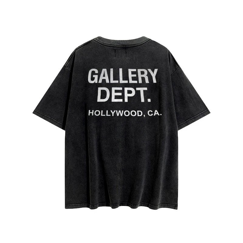 Gallery Dept Black Washed T-Shirt - Gallery Image 3 - Detailed View