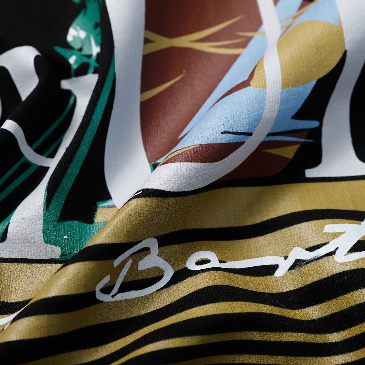 RHODE Sailboat Print T-Shirt Black - Gallery Image 7 - Detailed View