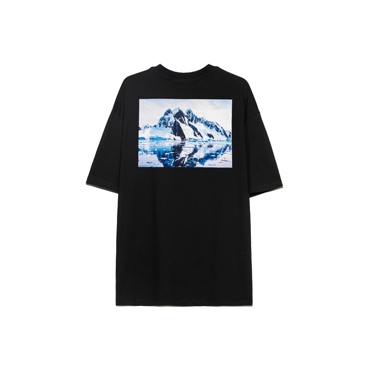 Glacier Graphic Cotton Streetwear Tee Ebony - Fear of God(FOG） - Cnfans - $21.61