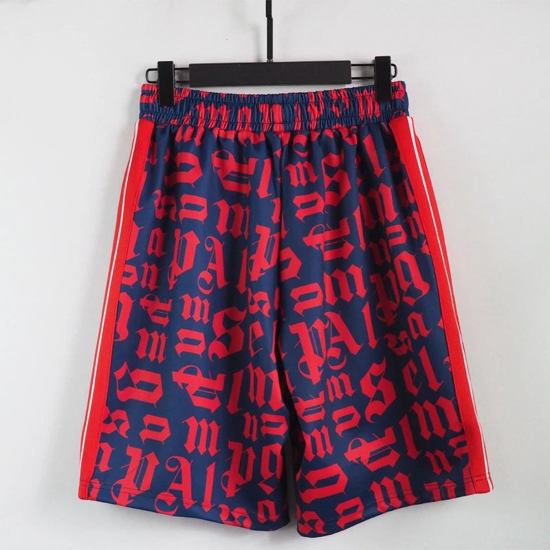 Street Style Athletic Shorts Scarlet Navy - Palm Angels - Cnfans - $22.90
