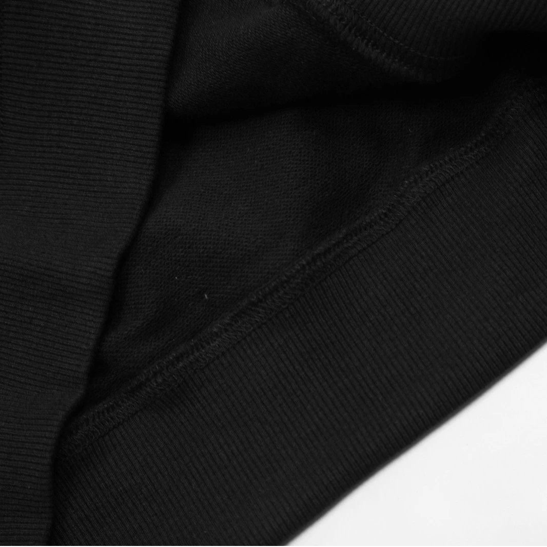 Street Shark Cotton Hoodie Unisex Pullover Onyx - Gallery Image 10 - Detailed View