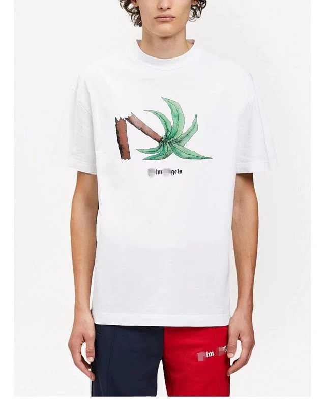 Broken Palm Tree Graphic Cotton Tee Off-White - Gallery Image 13 - Detailed View