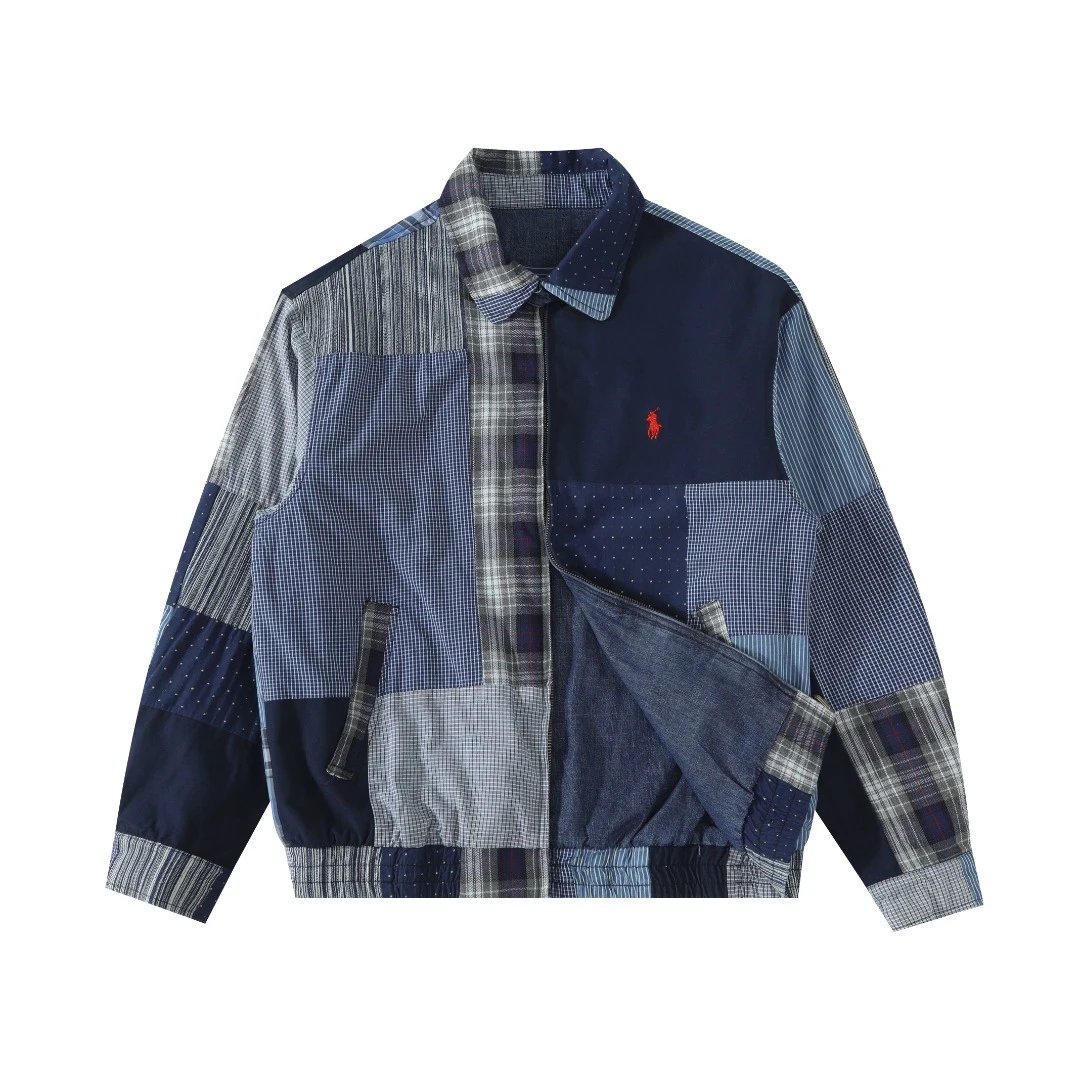 Denim Patchwork Reversible Jacket - Indigo - Ralph Lauren - Cnfans - $78.06