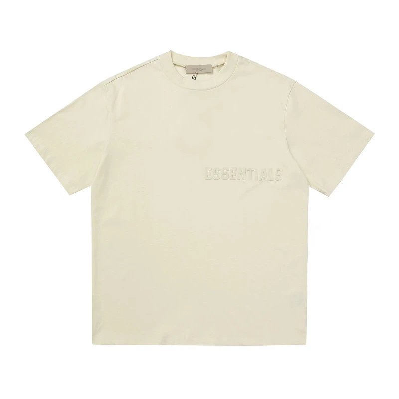 Streetwear Cotton Crewneck T-Shirt Olive Green - Gallery Image 7 - Detailed View