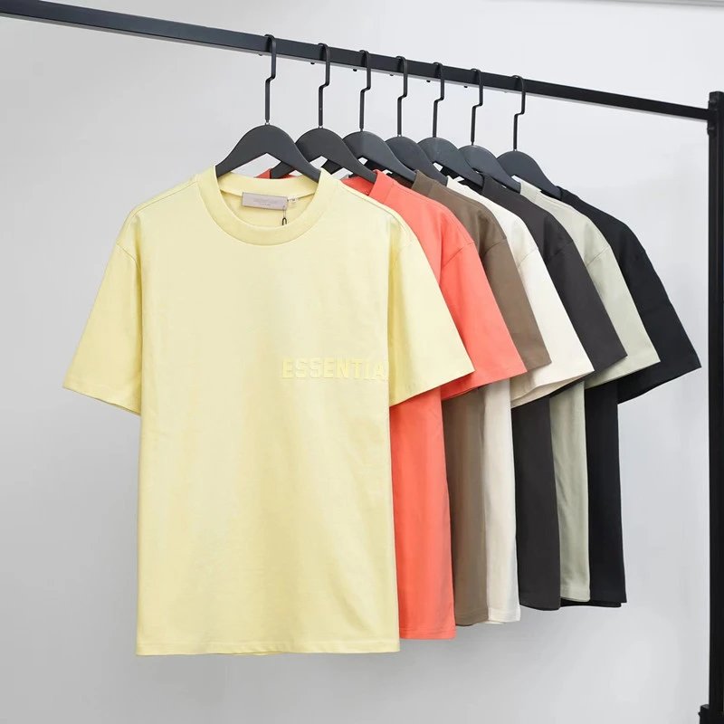 Streetwear Cotton Crewneck T-Shirt Olive Green - Gallery Image 9 - Detailed View