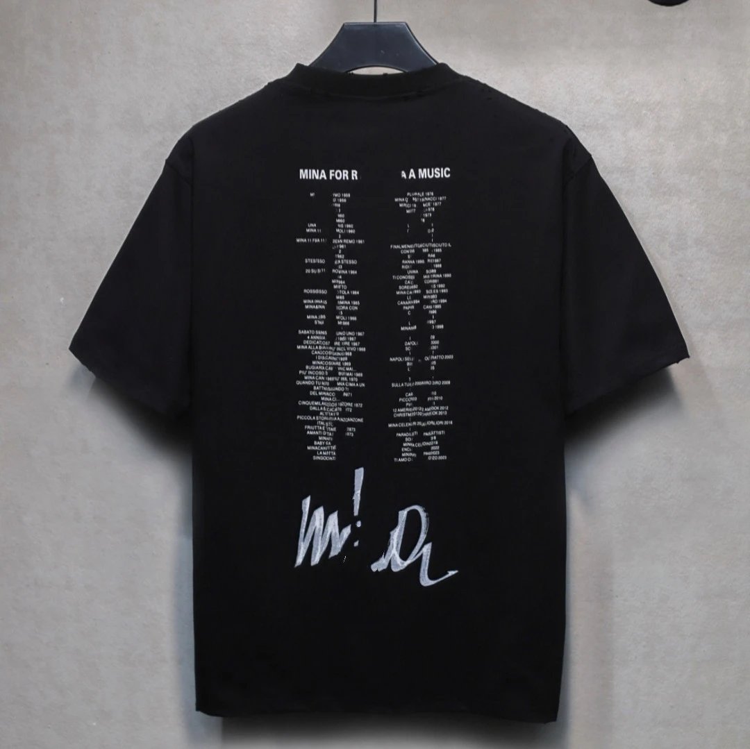 Balenciaga Mina Music Black Tee - Gallery Image 2 - Detailed View
