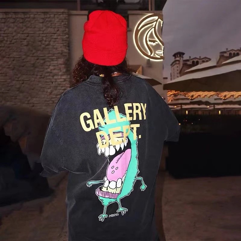 Gallery Dept Washed Cartoon Tee Black - Gallery Image 9 - Detailed View