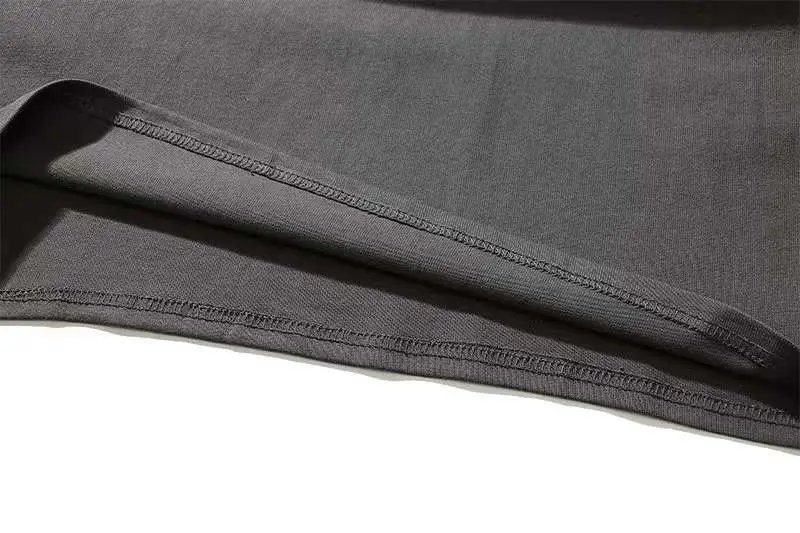 Streetwear Cotton Baseball Tee Charcoal Ivory - Gallery Image 13 - Detailed View