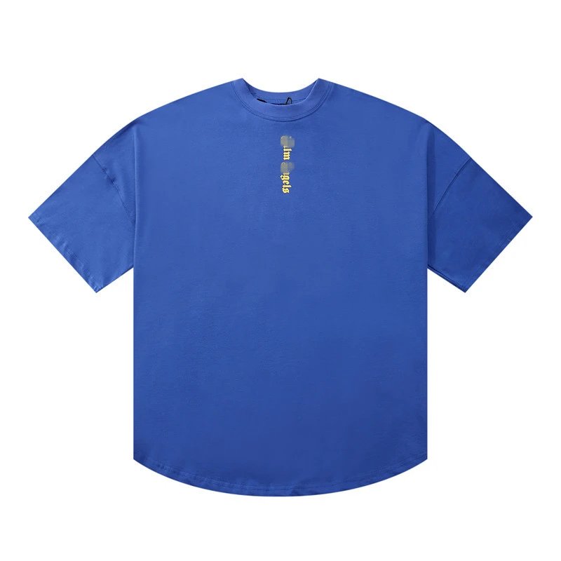Streetwear Cotton Oversized T-Shirt Cobalt Blue - Palm Angels - Cnfans - $20.65