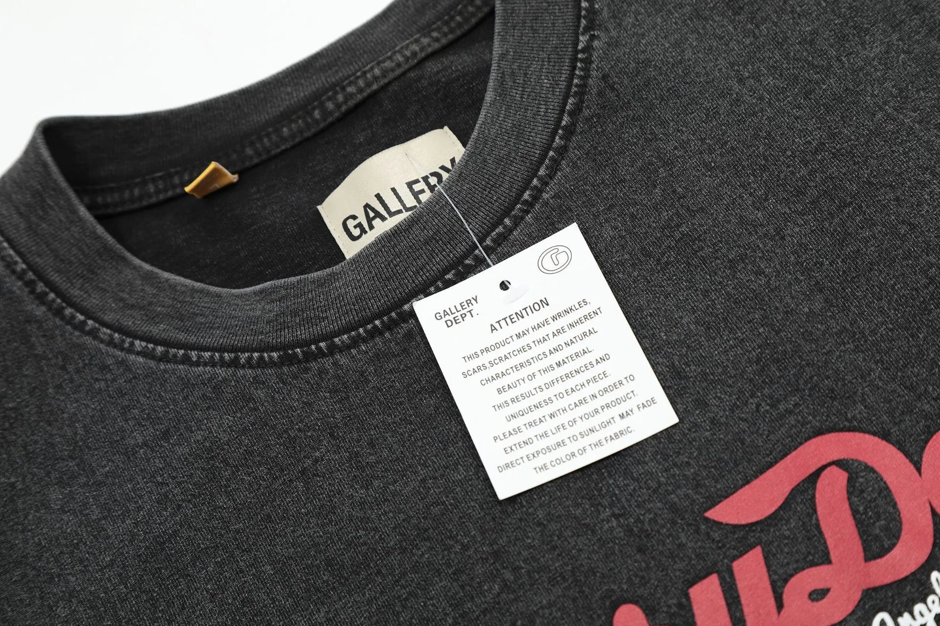 Gallery Dept Washed Vintage Tee Black - Gallery Image 5 - Detailed View