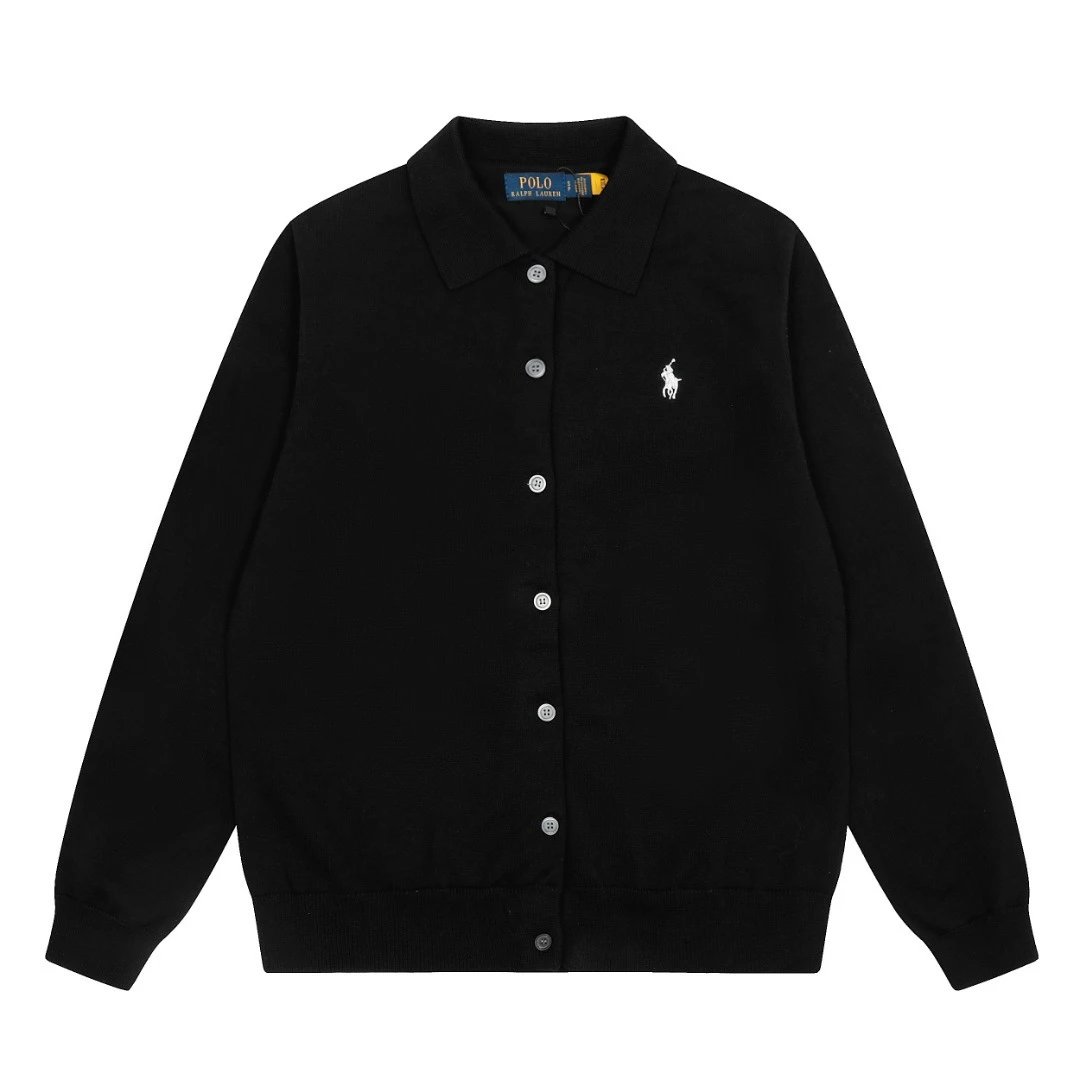 Classic Knit Cardigan Sweater, Everyday Style - Onyx - Ralph Lauren - Cnfans - $36.13