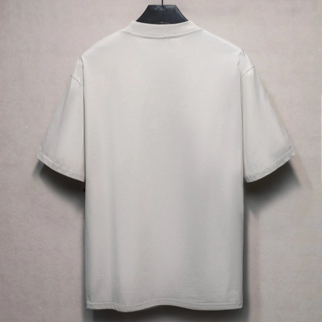 Casual Cotton Graphic Tee Unisex Cerulean - Gallery Image 4 - Detailed View