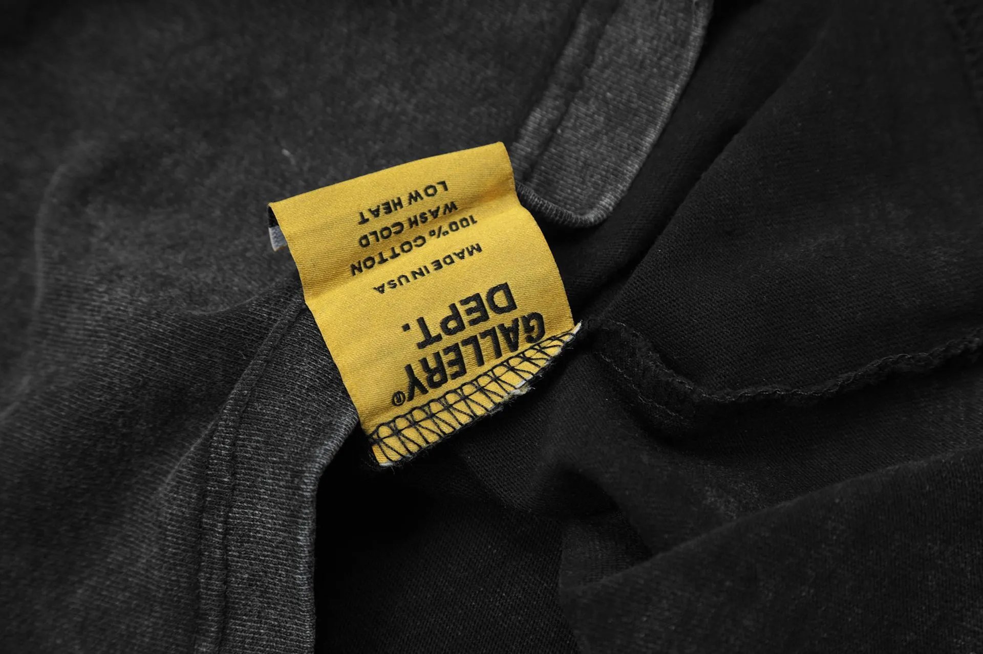 Gallery Dept Washed Vintage Tee Black - Gallery Image 8 - Detailed View