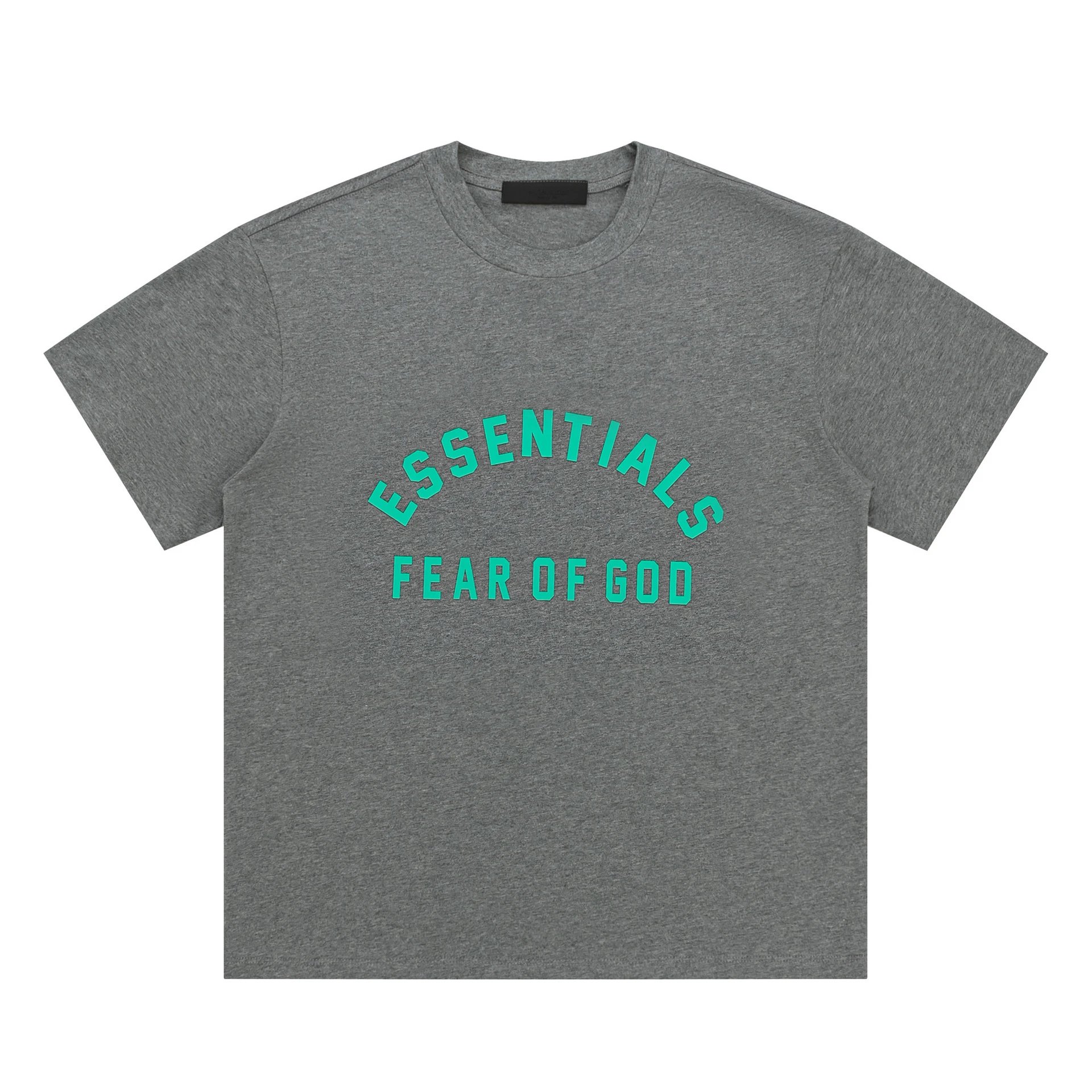 Casual Cotton Blend Tee Unisex Top - Heather Grey - Essentials - Cnfans - $20.97