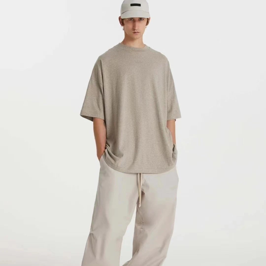 High-Street Cotton Tee Set Taupe - Gallery Image 12 - Detailed View