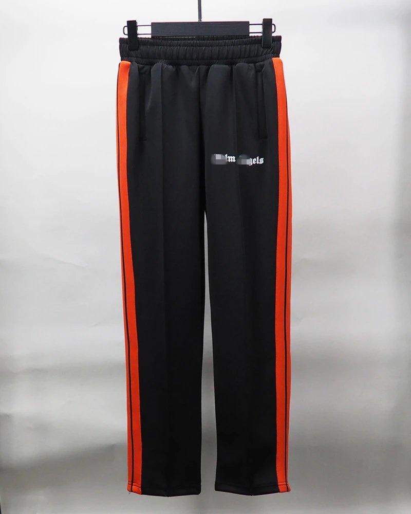 Casual Striped Track Pants Unisex Athleisure - Onyx - Palm Angels - Cnfans - $28.06