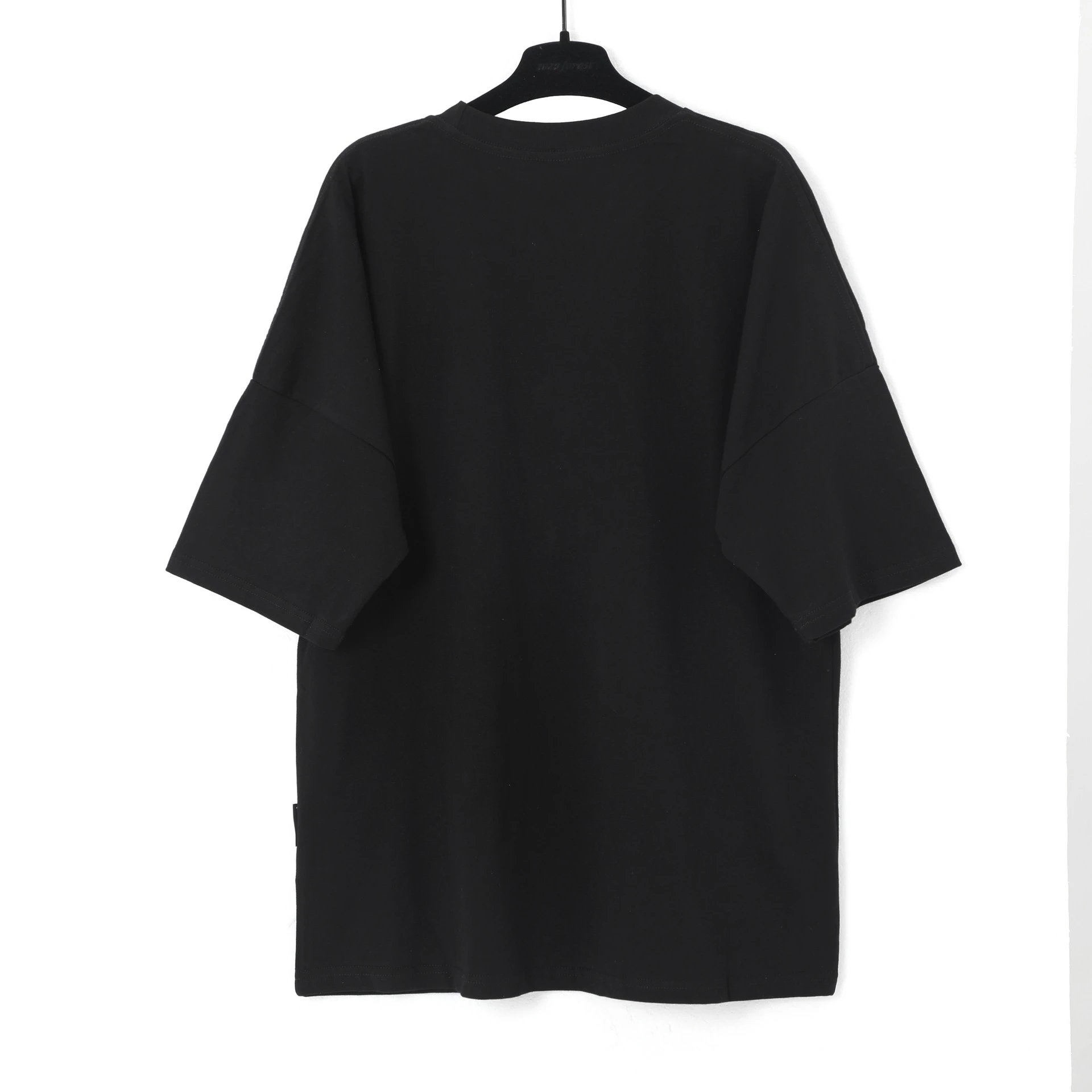 Streetwear Cotton Palm Tree Graphic Tee Black - Gallery Image 2 - Detailed View