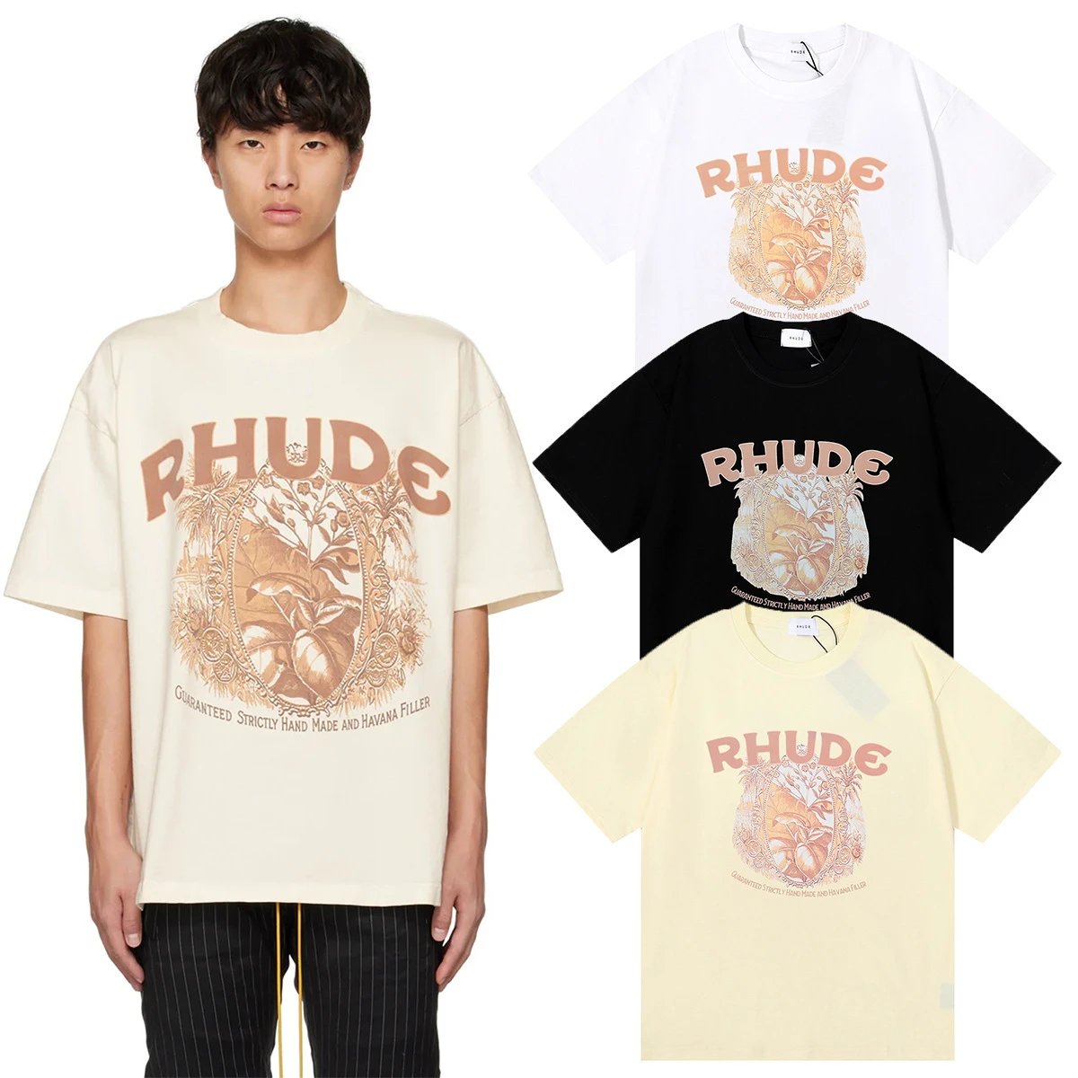 Rhude Wheat Print T-Shirt Multi-color - Gallery Image 9 - Detailed View