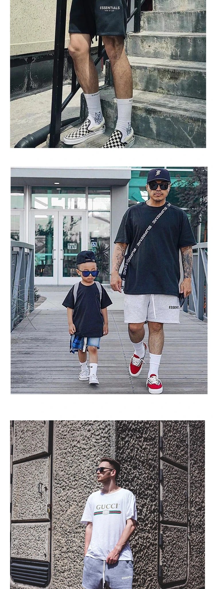 Streetwear Cotton Drawstring Shorts Ashen Black - Gallery Image 6 - Detailed View