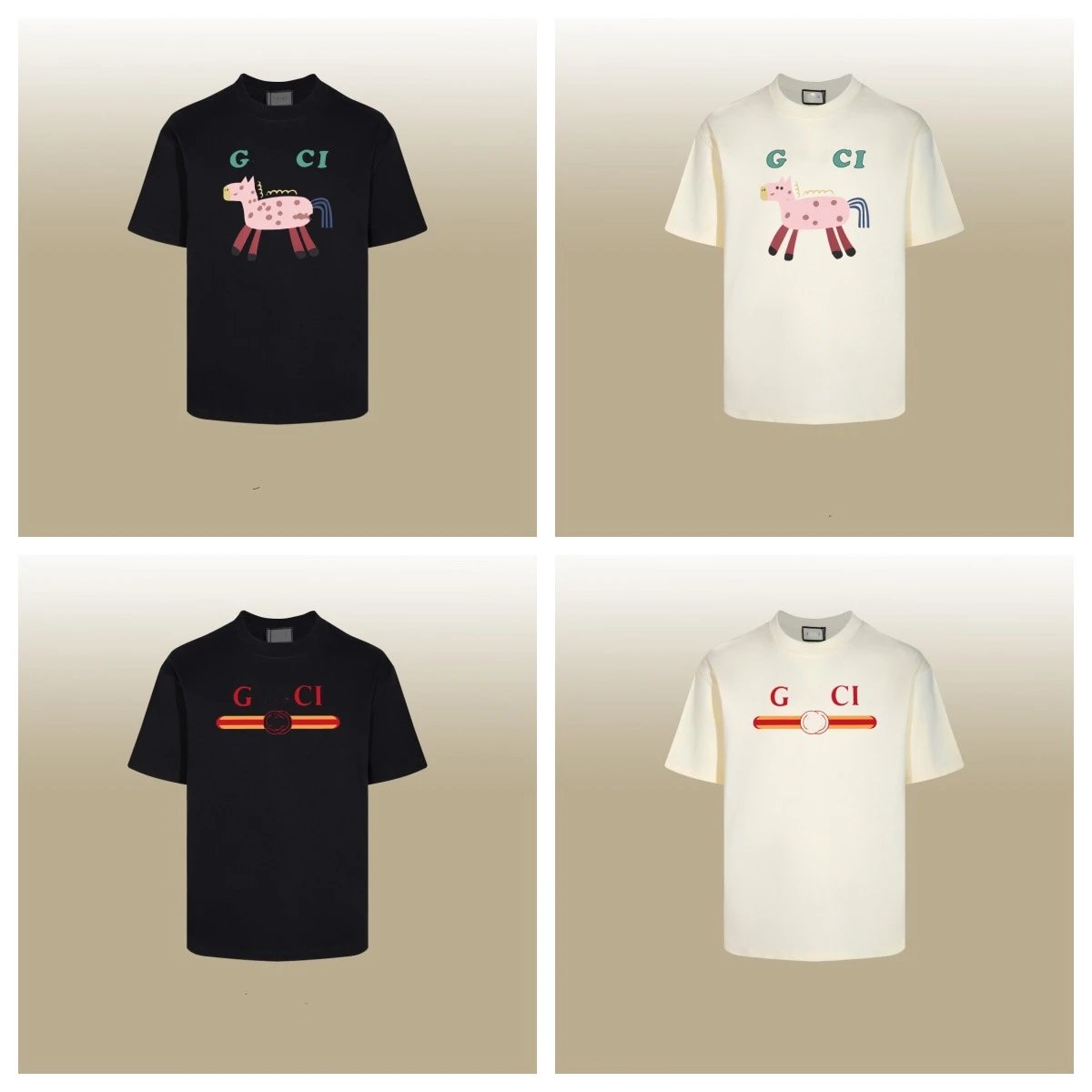 Casual Logo Cotton Tee Unisex Top Ecru - Gallery Image 11 - Detailed View