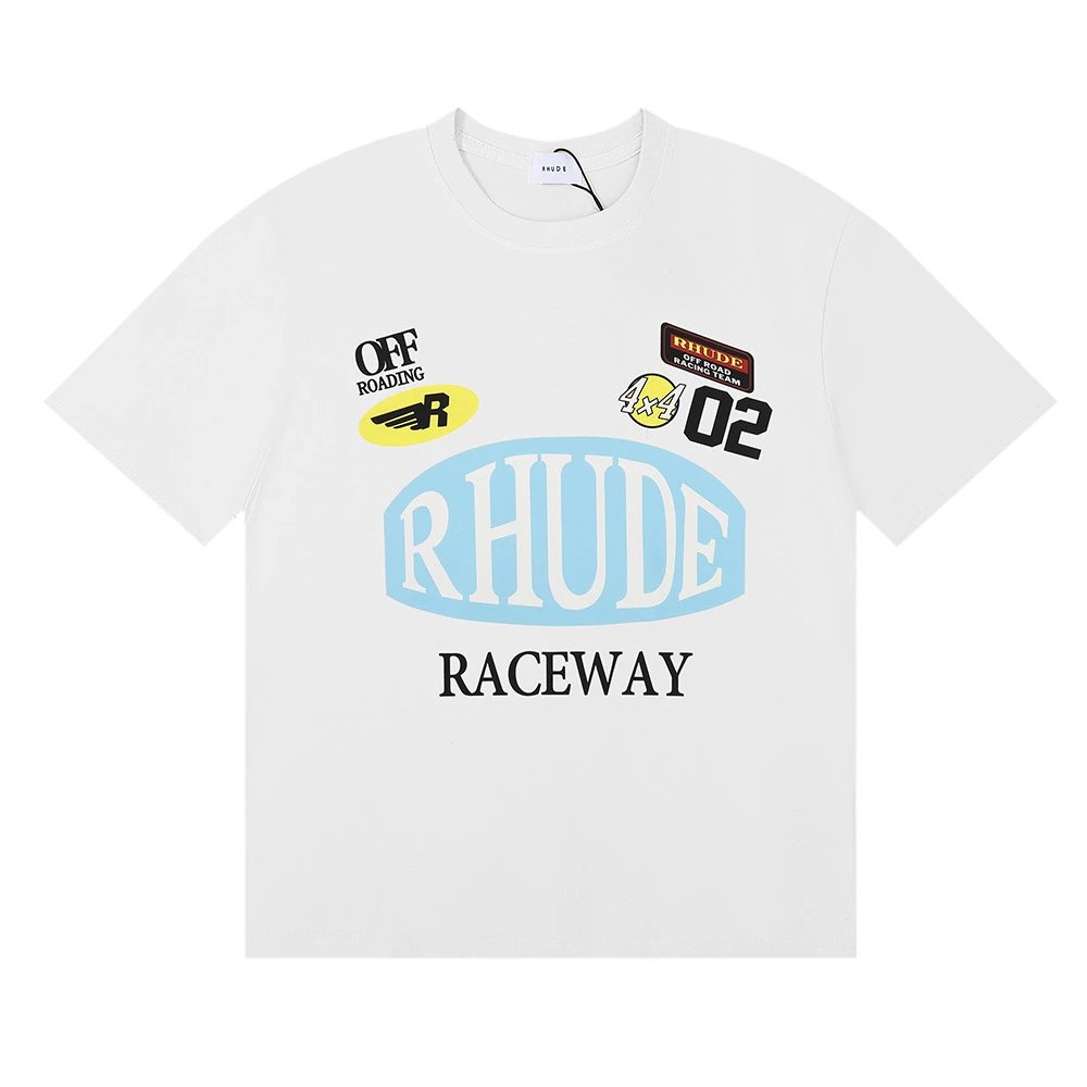 Rhude Raceway Printed Tee Black - Gallery Image 4 - Detailed View