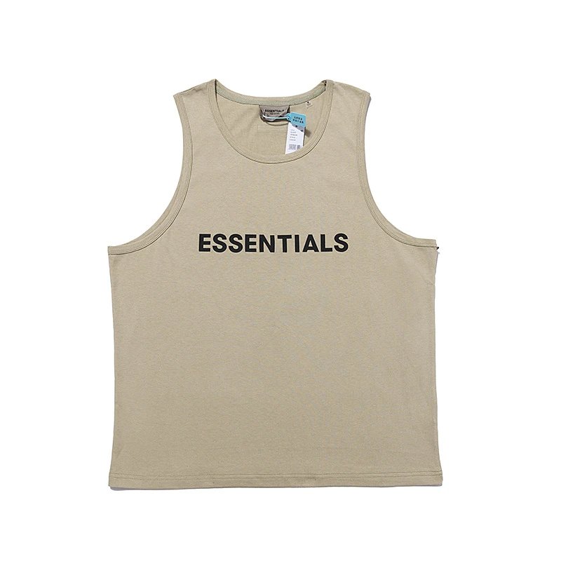 Streetwear Cotton Sleeveless Tank Sandstone - Related Product - Cnfans