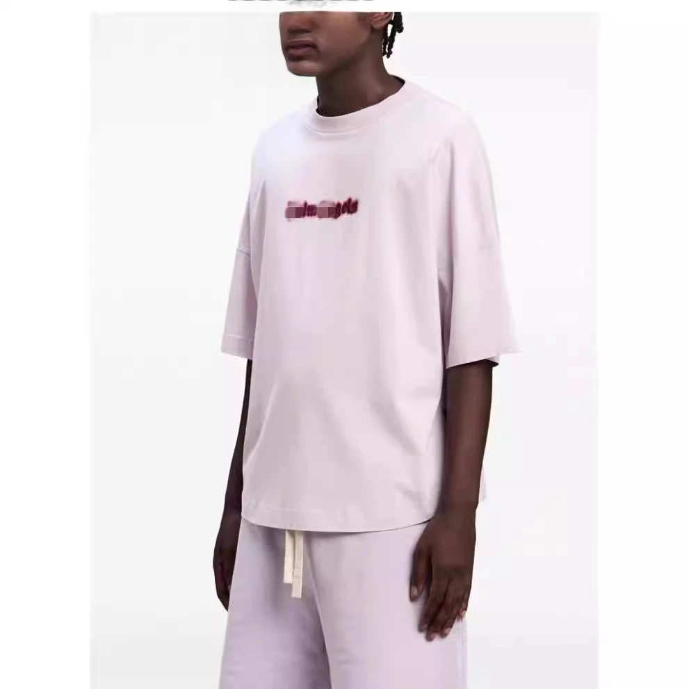 Streetwear Cotton Oversized T-Shirt Blush Pink - Gallery Image 10 - Detailed View