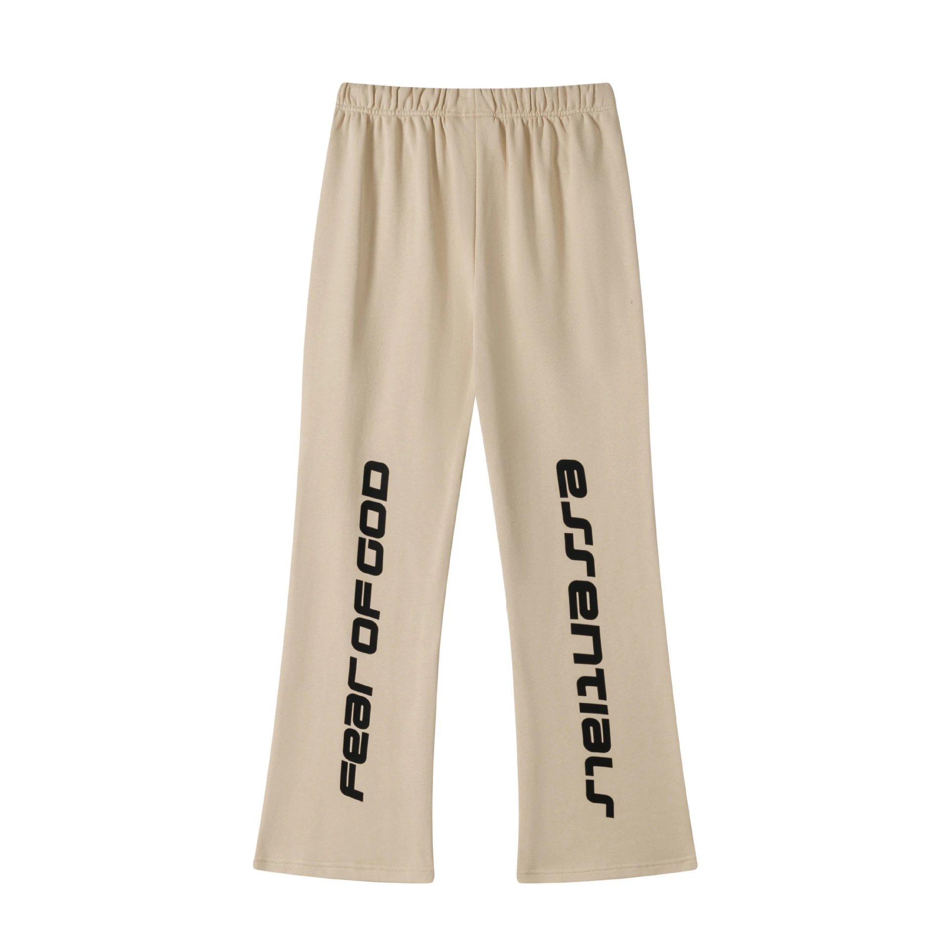 Casual Cotton Blend Sweatpants Unisex Lounge Pants - Ecru - Essentials - Cnfans - $32.26