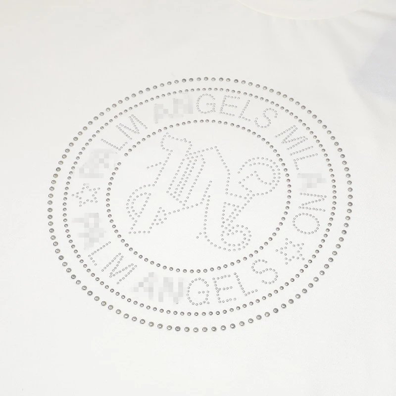 Streetwear Cotton Bead Logo T-Shirt Ivory - Gallery Image 7 - Detailed View