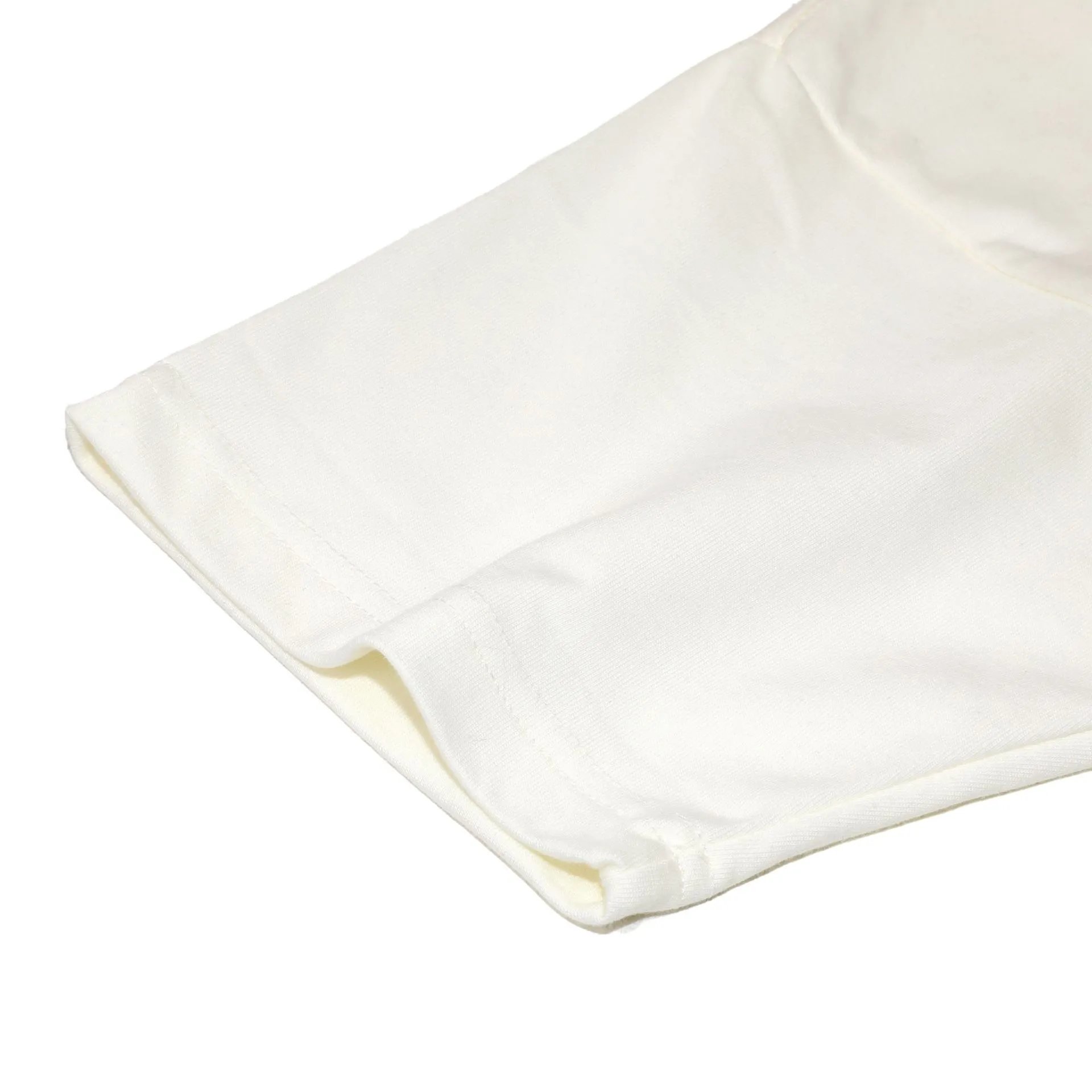 Streetwear Cotton Bead Logo T-Shirt Ivory - Gallery Image 9 - Detailed View