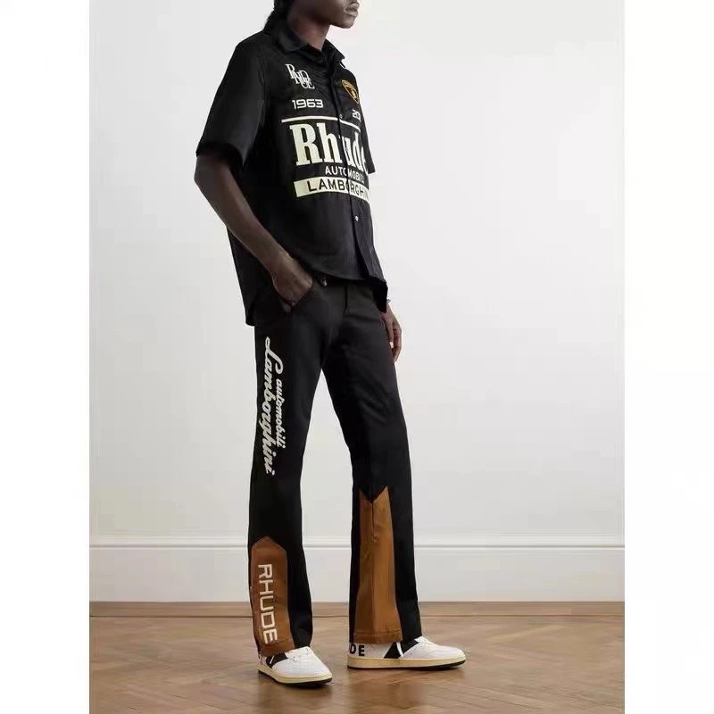 Rhude Logo Short Sleeve Shirt Multicolor - Gallery Image 8 - Detailed View