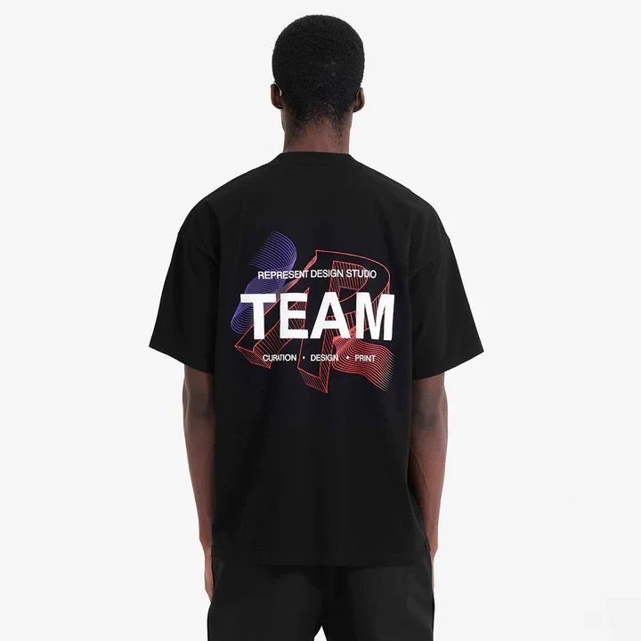 Represent Graphic Tee Black - Gallery Image 8 - Detailed View