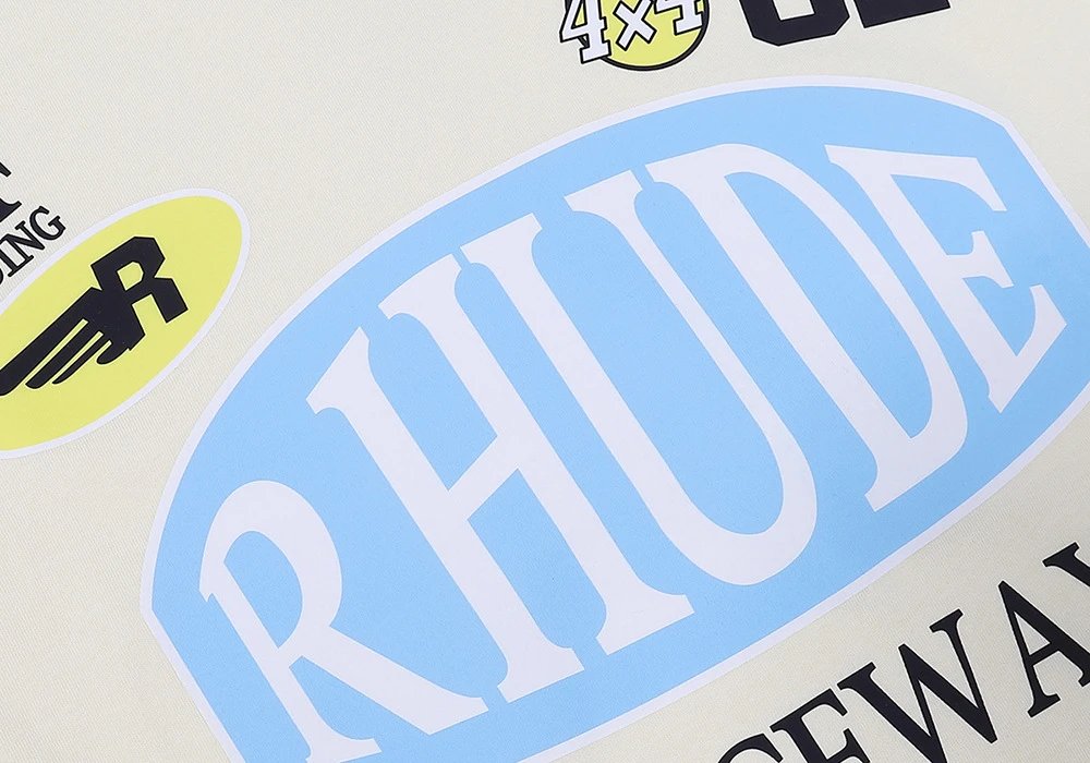 Rhude Raceway Printed Tee Black - Gallery Image 11 - Detailed View