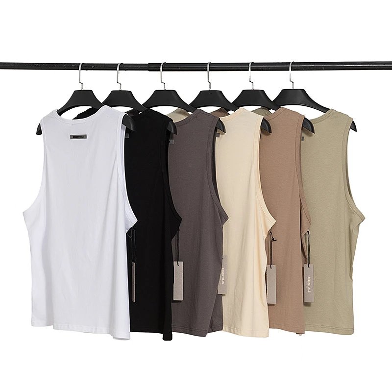 Street Cotton Sleeveless Tank Sandstone - Gallery Image 2 - Detailed View